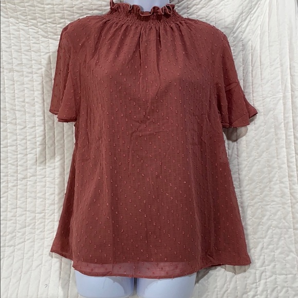 Tops - ALWAYS INDIGO high neck top NWT